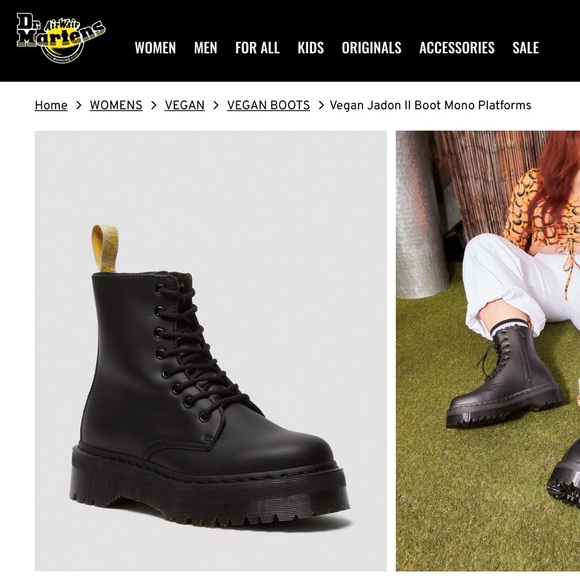 DR MARTENS VEGAN PLATFORM JADON II BOOT MONO - Picture 2 of 13
